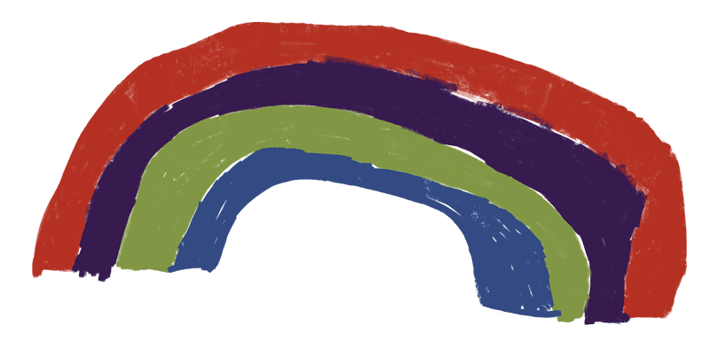 Childs drawing of a colourful rainbow for Homeopathy in Dun Laoghaire